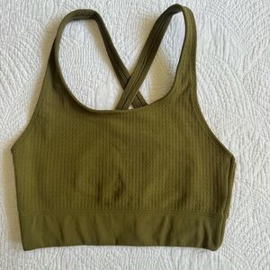 Fabletics Sports Bra - Olive Green - Small